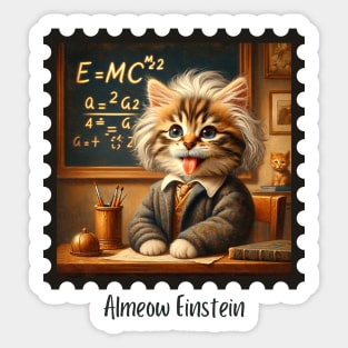 Almeow Einstein Sticker